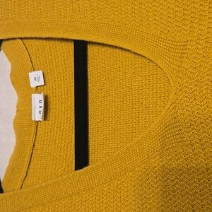 GAP Women's Mustard V-Neck Sweater